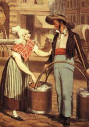 Porteur d'eau, Paris vers 1830.
