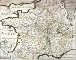 Carte des rivi�res de la France