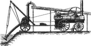 Pompe Gwynne et locomotive en service pour l'irrigation.