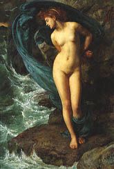 Androm�de, Edward John Poynter, 1869. Fille de C�ph�e, roi d'Ethiopie et de Cassiop�e, Androm�de fut d�livr�e de M�duse par Pers�e (fils de Zeus et de Dana�) qu'elle �pousa.
