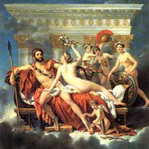Mars d�sarm� par V�nus et les Gr�ces, Jacques�Louis David, 1824.