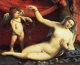 V�nus et Cupidon, Lorenzo Lotto, 1520.