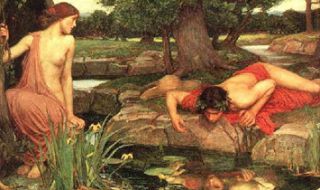 �cho (nymphe des sources et des for�ts) et Narcisse, J.W.  Waterhouse, 1903.