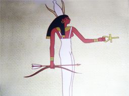 Satis, d�esse protectrice de la fronti�re sud et dispensatrice de la crue du Nil.