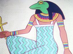 Hequet, d�esse � t�te de grenouille, protectrice des femmes en couches et des nouveaux-n�s.